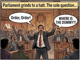 Parliament grinds to a halt — where is the Dummy?