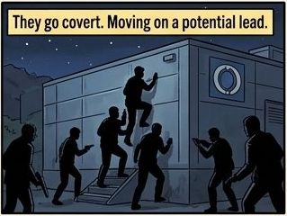 They go covert, moving on a potential lead
